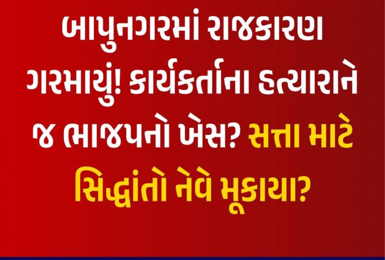 Ahmedabad : બાપુનગરમાં સત્તાની રમતમાં શહીદ કાર્યકર્તાનું અપમાન? હત્યારાને મળ્યો ભાજપનો કેસરીયો ખેસ
