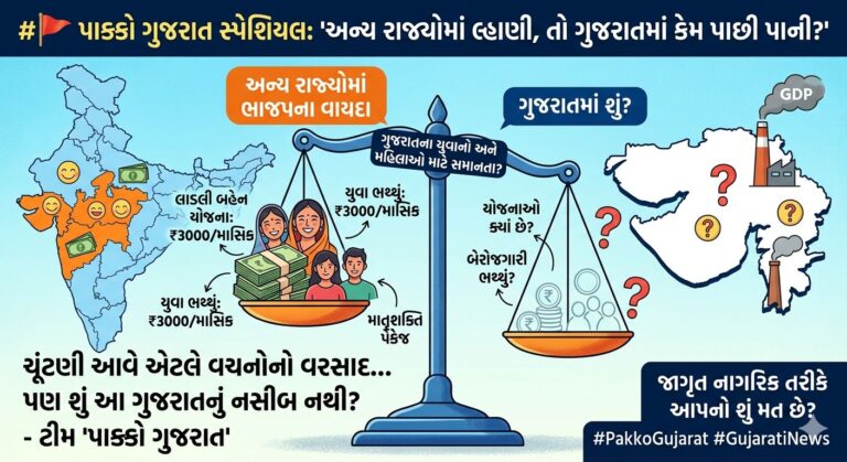 Gujarat : પાક્કો ગુજરાત સ્પેશિયલ: ‘અન્ય રાજ્યોમાં લ્હાણી, તો ગુજરાતમાં કેમ પાછી પાની?’