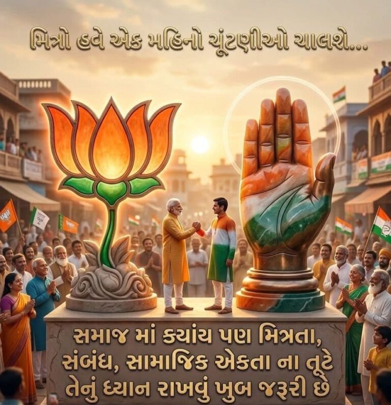 Ahmedabad : ચૂંટણી તો ઋતુ જેવી છે, આવશે ને જશે; પણ ભાઈચારો અને મિત્રતાના મૂળિયાં કાયમી રહેવા જોઈએ!