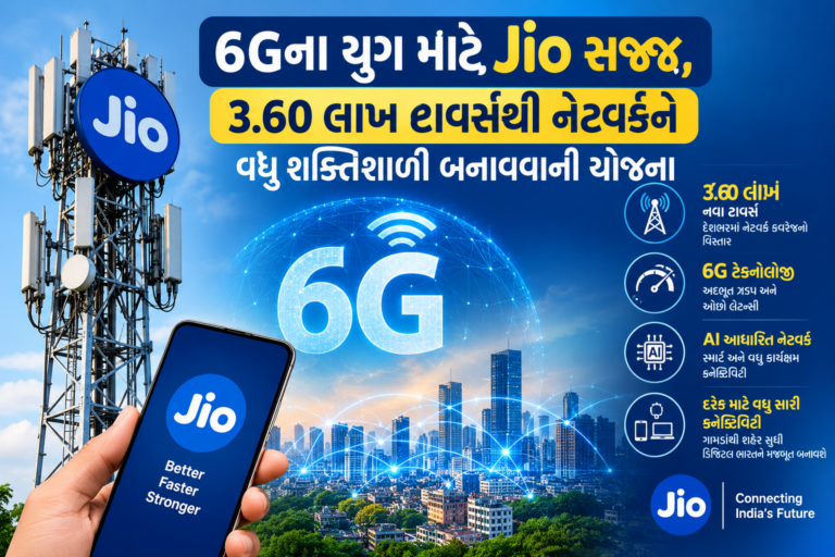 Technology : 6Gના યુગ માટે Jio સજ્જ, 3.60 લાખ ટાવર્સથી નેટવર્કને વધુ શક્તિશાળી બનાવવાની યોજના