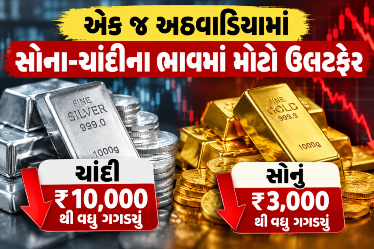 Business : એક જ અઠવાડિયામાં સોના-ચાંદીના ભાવમાં મોટો ઉલટફેર, ચાંદી ₹10,000 અને સોનું ₹3,000થી વધુ ગગડ્યું
